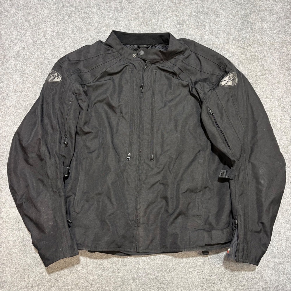 Joe Rocket Mens Black Textile Motorcycle Jacket 3XL Mesh Lining Padded Biker